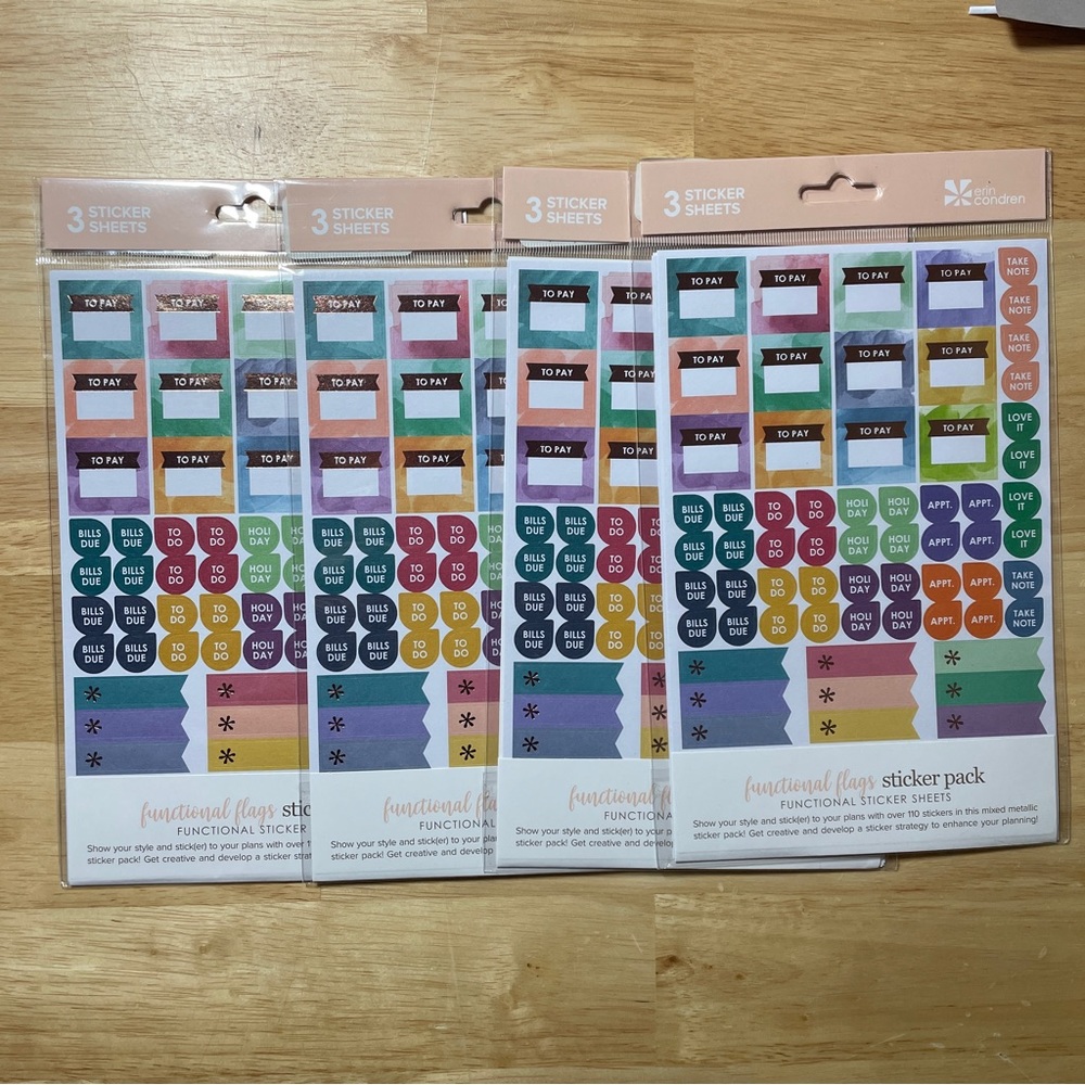 Functional Flags Sticker Pack NWT